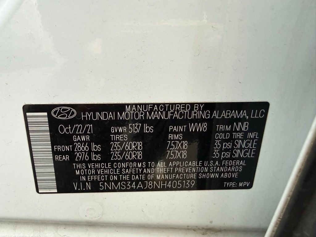 2022 Hyundai SANTA FE SEL