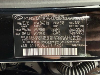 2026 Hyundai SANTA CRUZ SEL Activity AWD