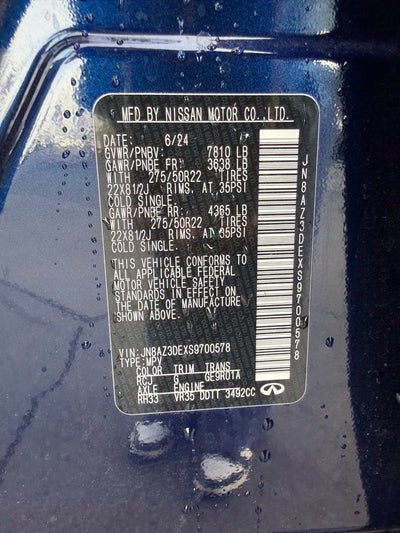 2025 INFINITI QX80 SENSORY