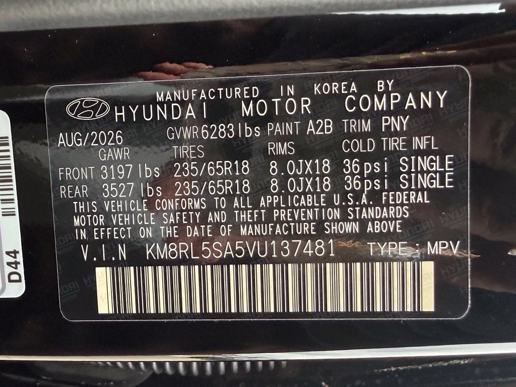 2027 Hyundai PALISADE HYBRID Blue SEL 8P