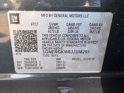 2018 Chevrolet Traverse LT Cloth w/1LT