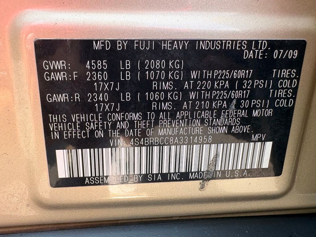 2010 Subaru Outback 2.5i Premium