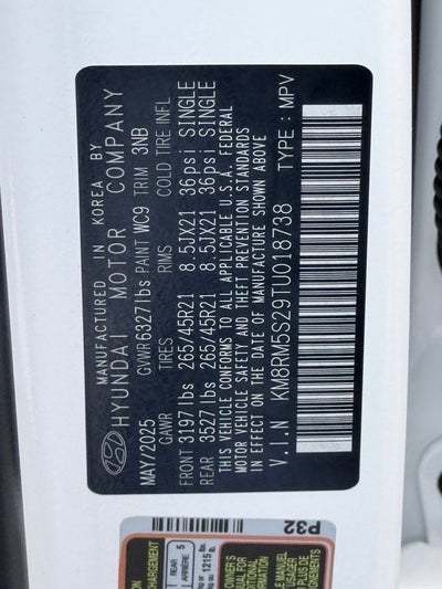 2026 Hyundai PALISADE Calligraphy