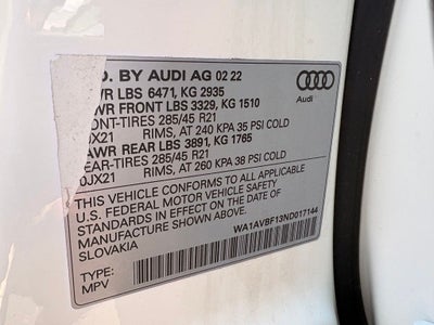 2022 Audi Q8 55 Premium quattro
