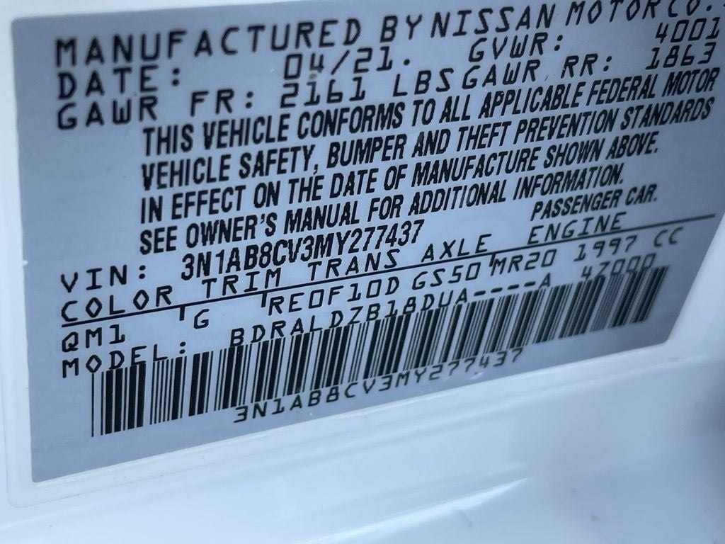 2021 Nissan Sentra SV