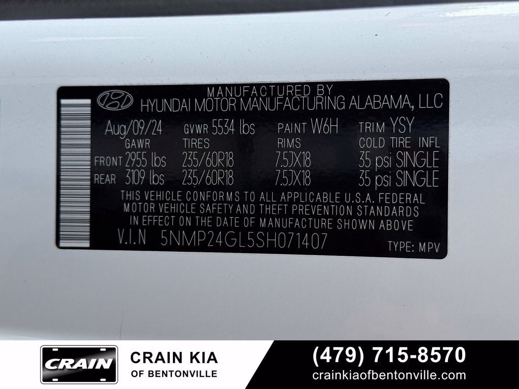 2025 Hyundai SANTA FE SEL - CARFAX ONE OWNER