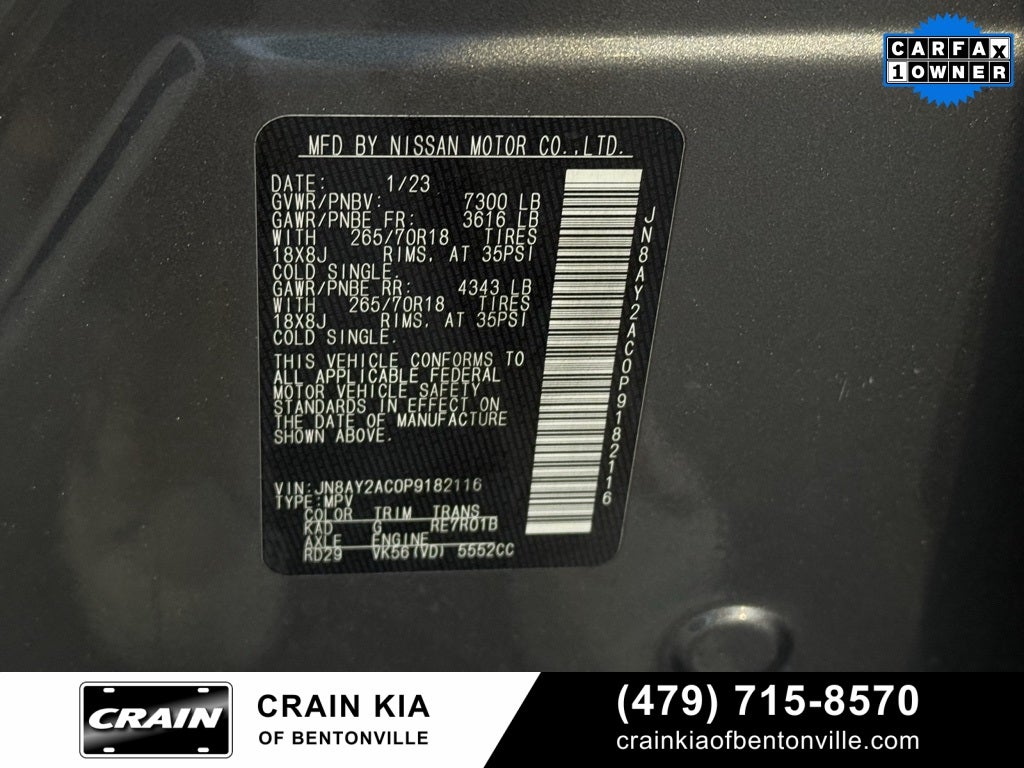 2023 Nissan Armada SV - WHOLESALE / BACK TO UNITED TRADERS / NOT FOR SAL