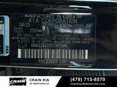 2025 Kia K5 LXS - KIA CPO / CARFAX ONE OWNER