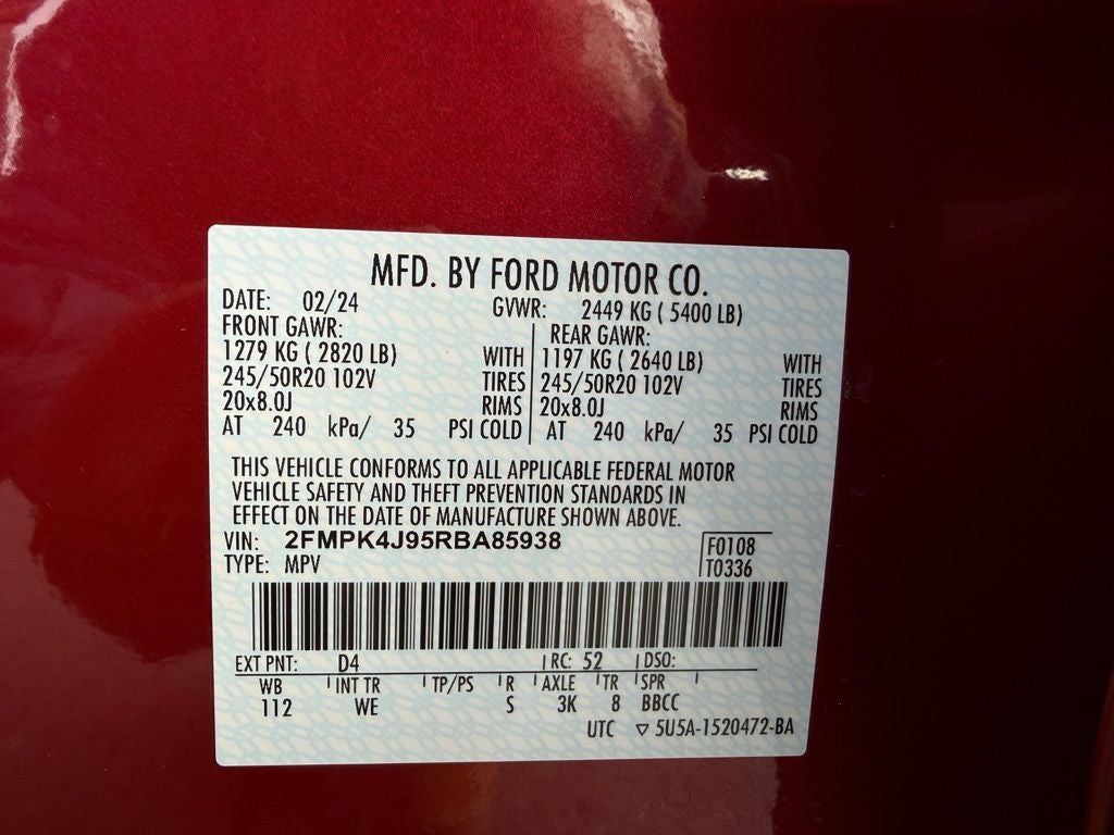 2024 Ford Edge ST Line AWD / HEATED SEATS / ONE OWNER
