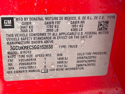 2016 Chevrolet Silverado 1500 LT LT1