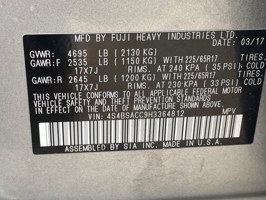 2017 Subaru Outback 2.5i