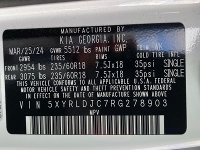 2024 Kia Sorento S AWD / HEATED SEATS