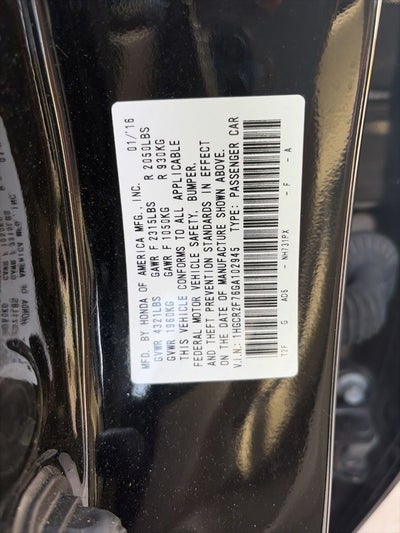 2016 Honda Accord EX Clean CARFAX LOW MILES!