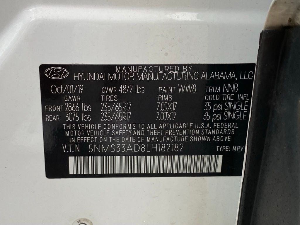 2020 Hyundai SANTA FE SEL