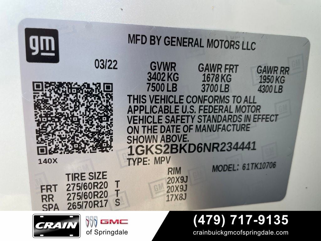2022 GMC Yukon SLT Premium Package