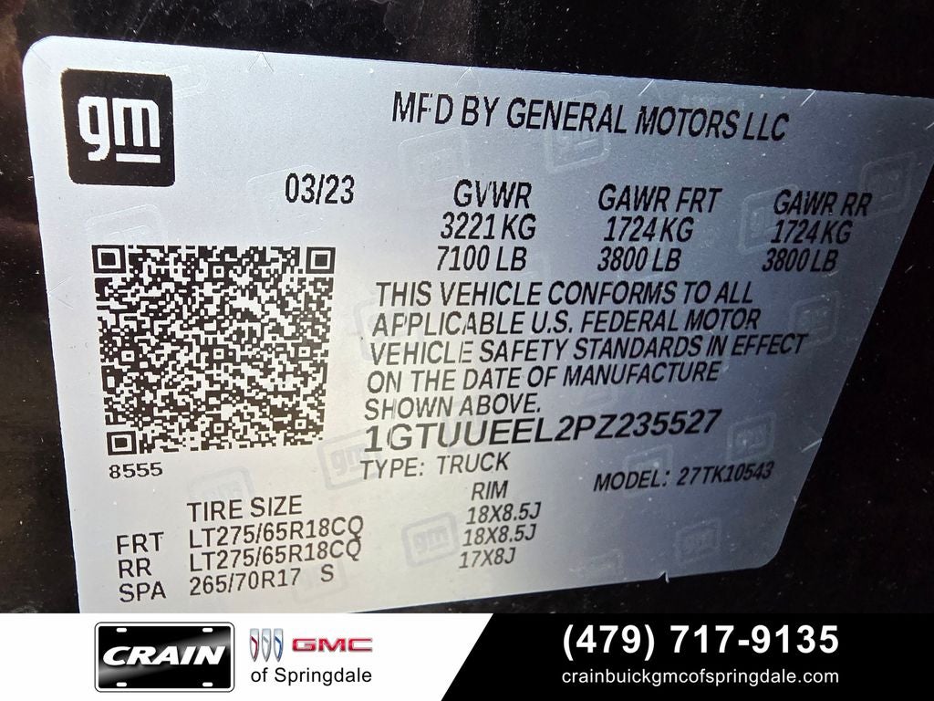 2023 GMC Sierra 1500 AT4 BLACK WIDOW 6.2 V8