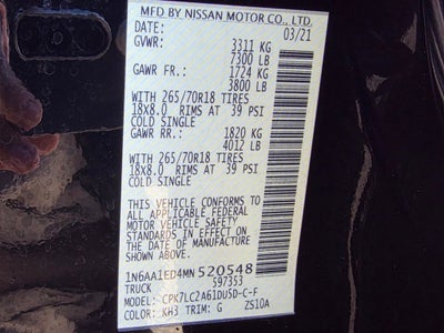 2021 Nissan Titan SV