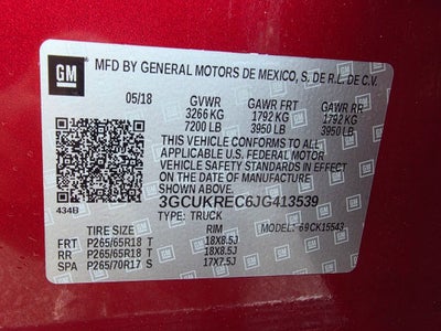 2018 Chevrolet Silverado 1500 LT LT2