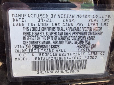 2021 Nissan Versa 1.6 SV