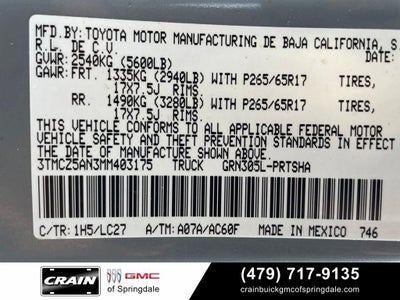 2021 Toyota Tacoma TRD Sport V6