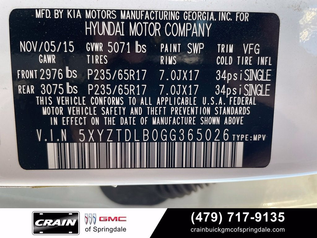 2016 Hyundai SANTA FE SPORT 2.4 Base