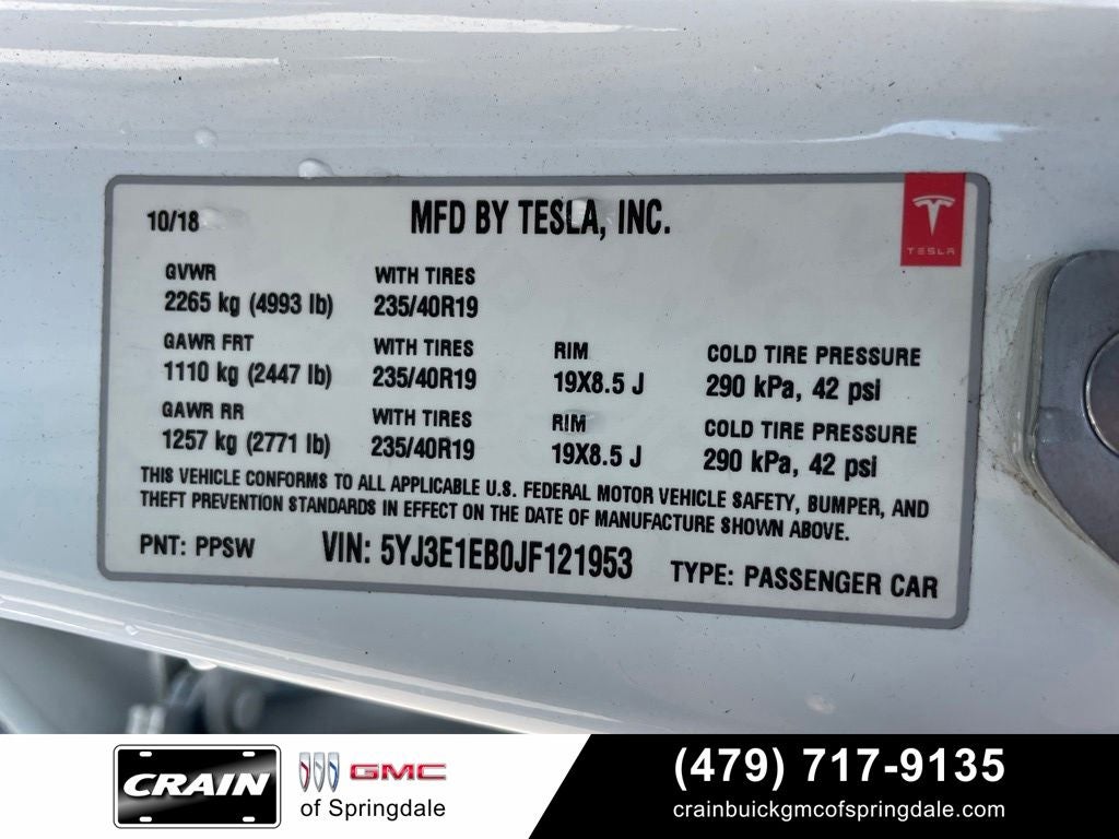 2018 Tesla Model 3 Long Range