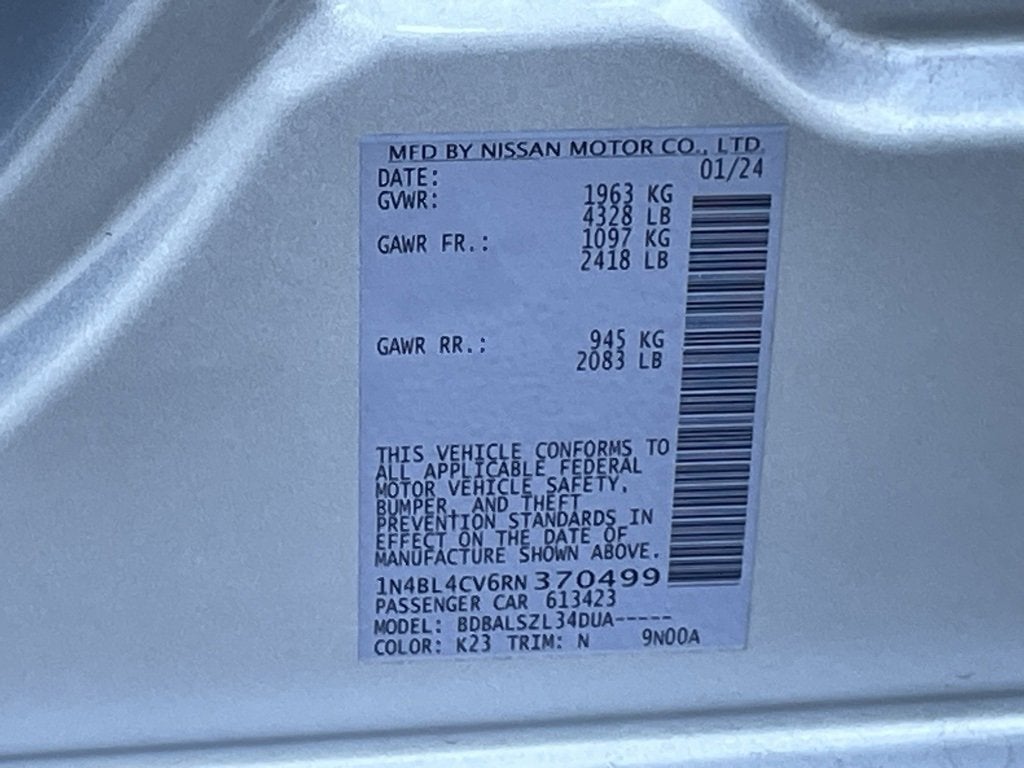 2024 Nissan Altima 2.5 SR