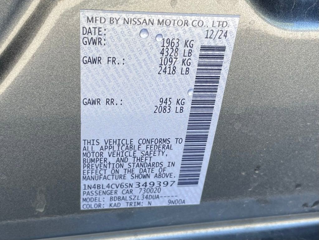 2025 Nissan Altima SR