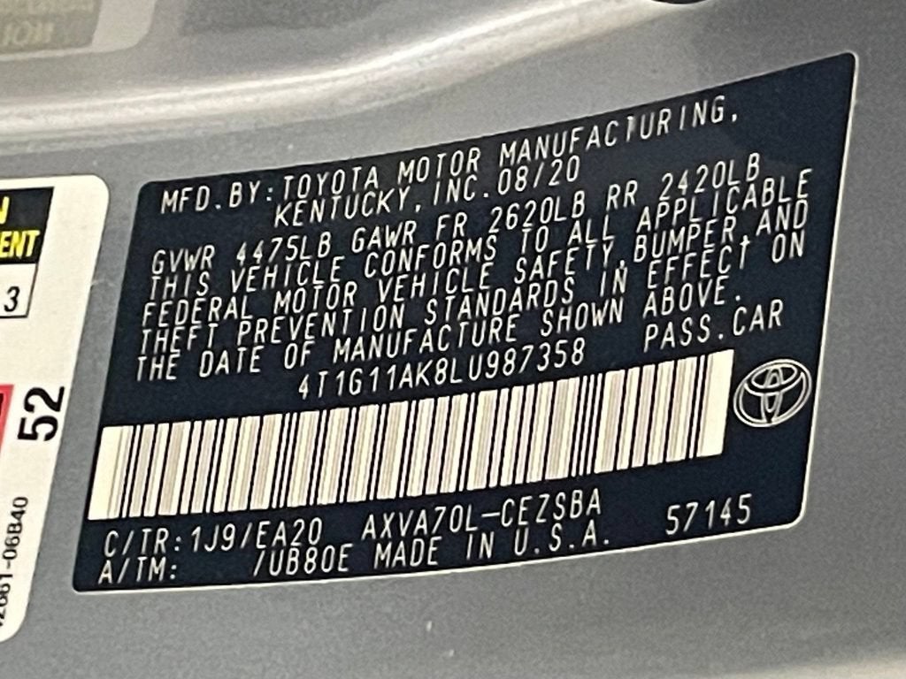2020 Toyota Camry SE