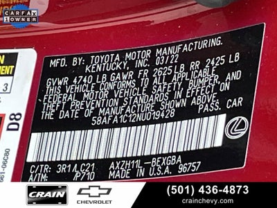 2022 Lexus ES ES 300h Ultra Luxury