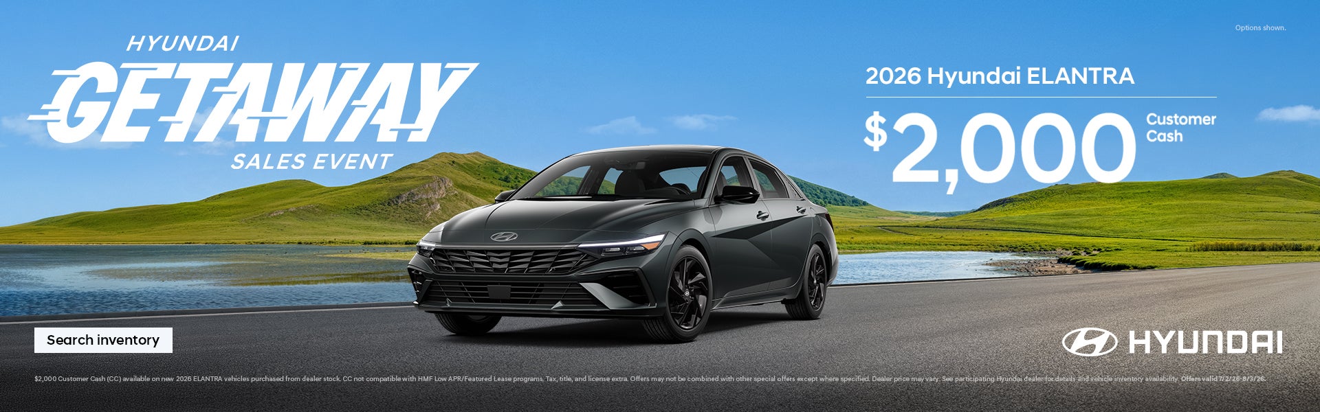 Elantra $2,000 Customer Cash