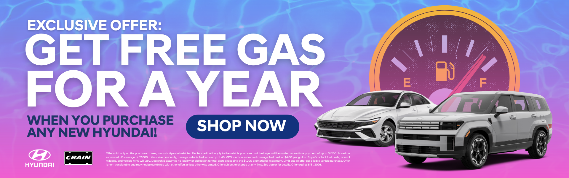 Get Free Gas For A Year — Browse New Hyundai Inventory