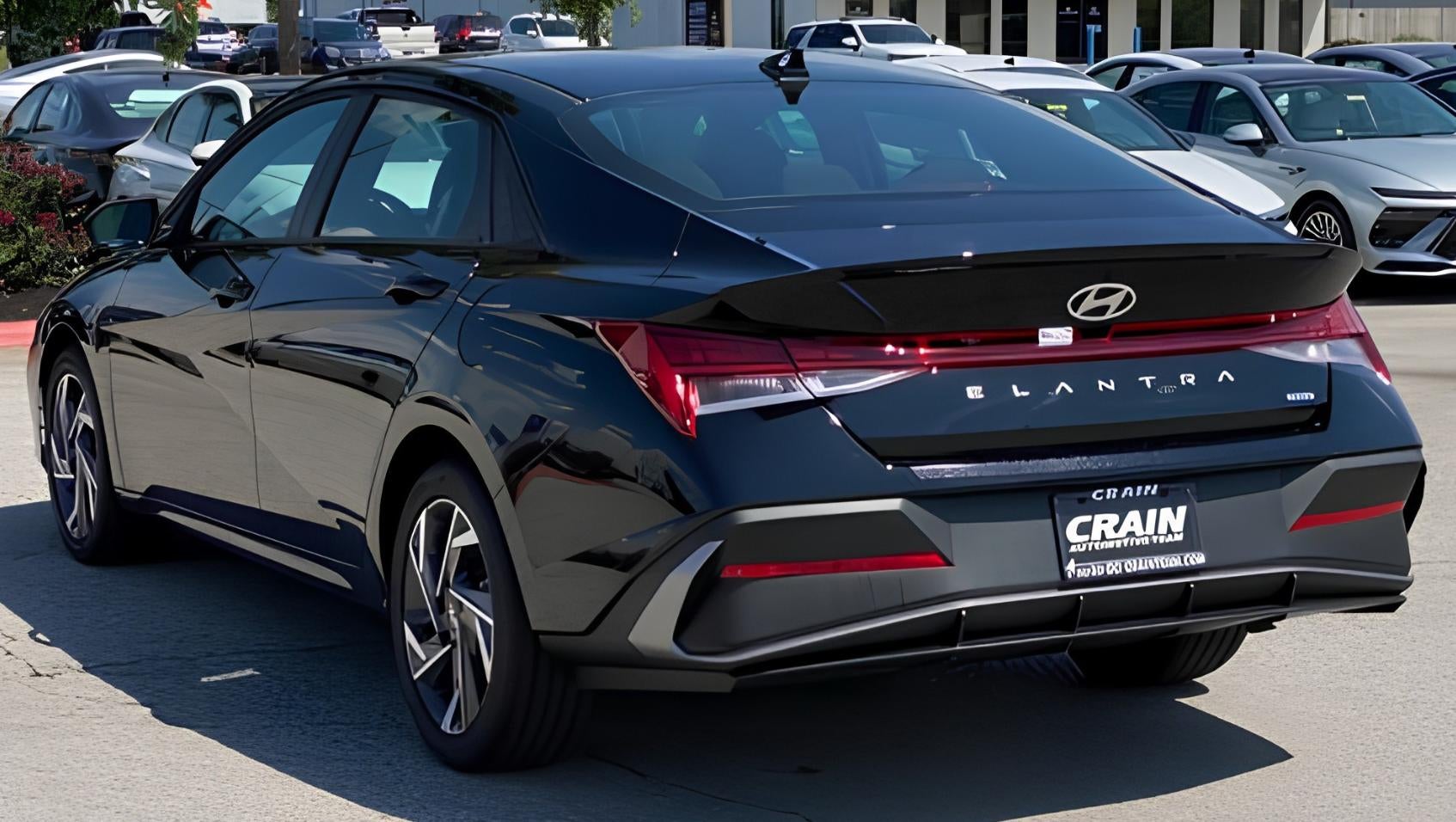 Rear View of the 2025 Hyundai Elantra Hybrid